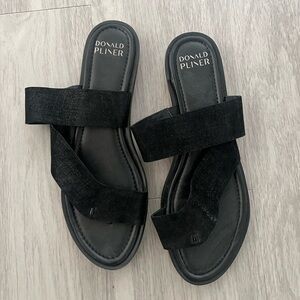 Donald J. Pliner Black Crisscross Sandals sz 11